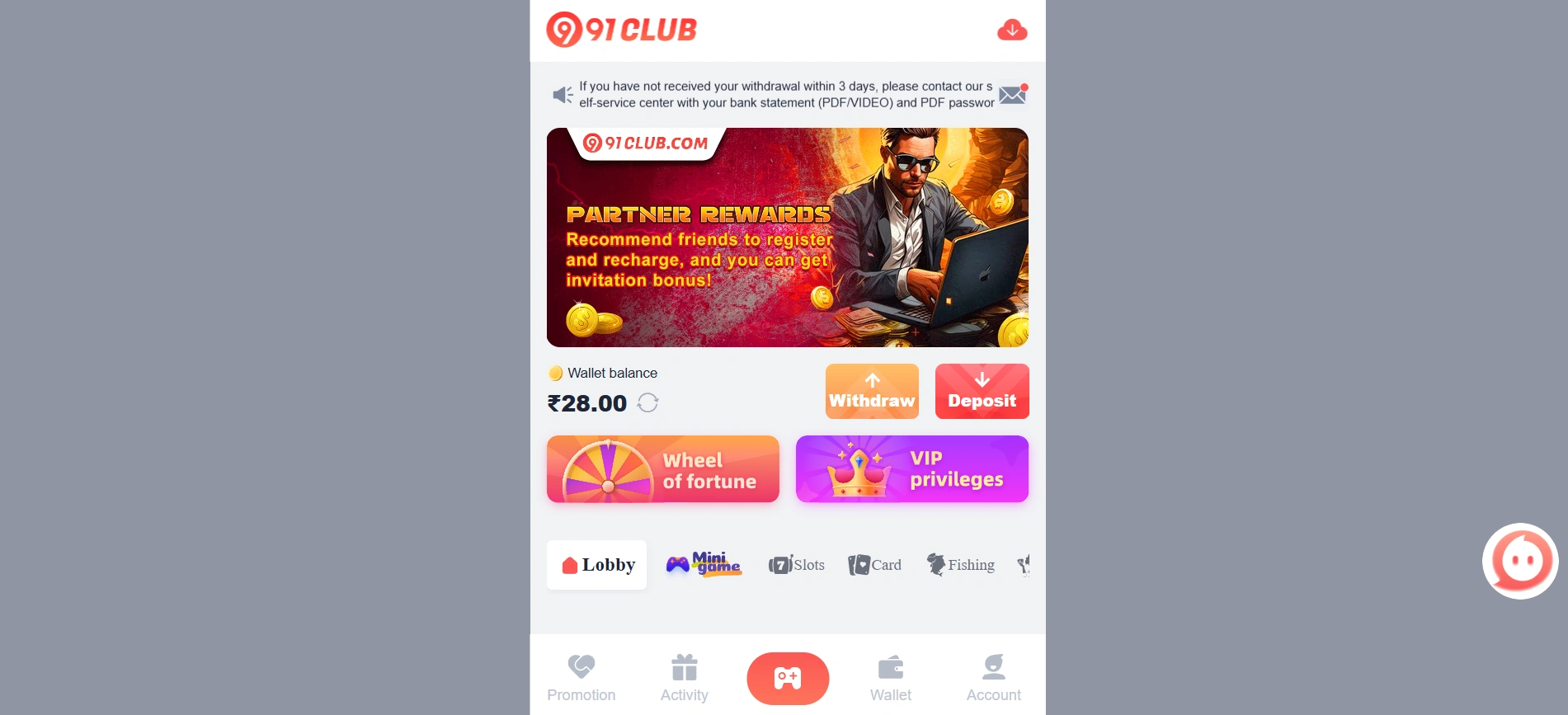 91 Club app overview 91 Club app overview